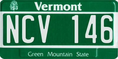 VT license plate NCV146