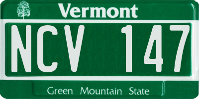 VT license plate NCV147