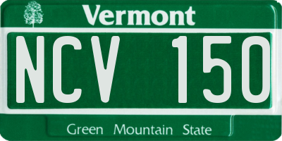 VT license plate NCV150