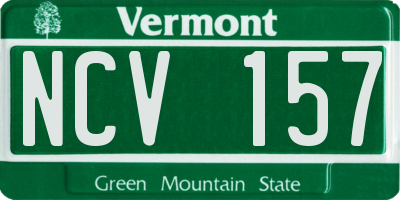 VT license plate NCV157