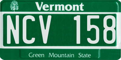 VT license plate NCV158