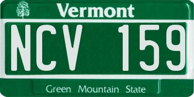 VT license plate NCV159