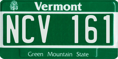 VT license plate NCV161