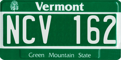 VT license plate NCV162
