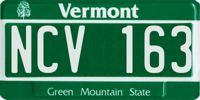 VT license plate NCV163