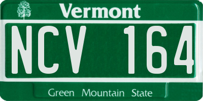 VT license plate NCV164