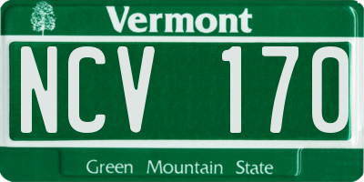 VT license plate NCV170