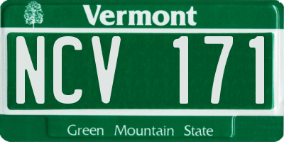 VT license plate NCV171