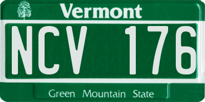 VT license plate NCV176