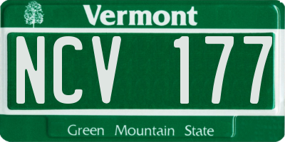 VT license plate NCV177
