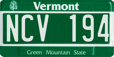 VT license plate NCV194
