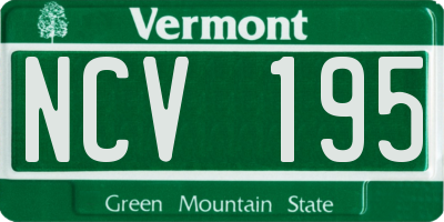 VT license plate NCV195