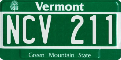 VT license plate NCV211
