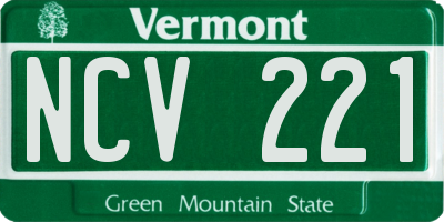 VT license plate NCV221