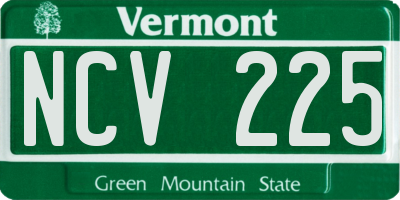 VT license plate NCV225