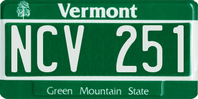 VT license plate NCV251