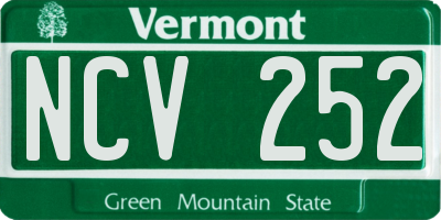 VT license plate NCV252