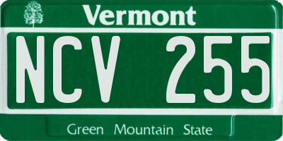 VT license plate NCV255
