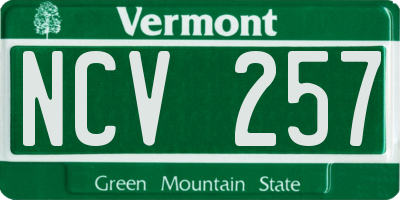 VT license plate NCV257