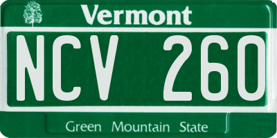 VT license plate NCV260