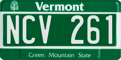 VT license plate NCV261