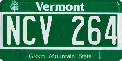 VT license plate NCV264