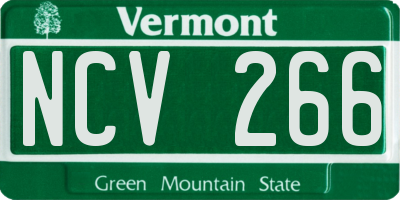 VT license plate NCV266