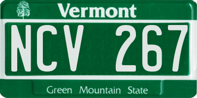 VT license plate NCV267
