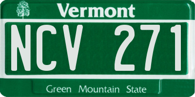 VT license plate NCV271