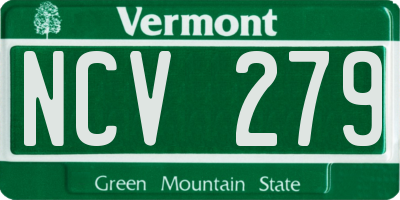 VT license plate NCV279