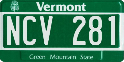 VT license plate NCV281