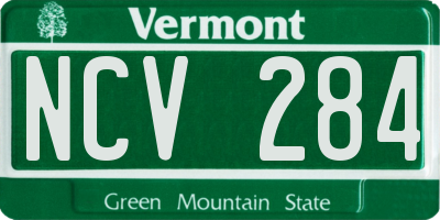 VT license plate NCV284