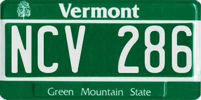 VT license plate NCV286