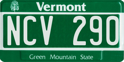 VT license plate NCV290