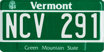 VT license plate NCV291