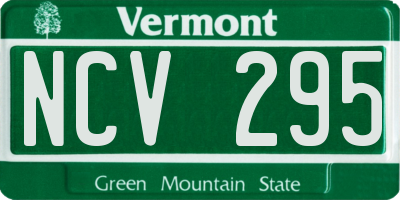 VT license plate NCV295