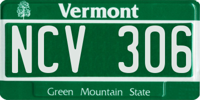 VT license plate NCV306