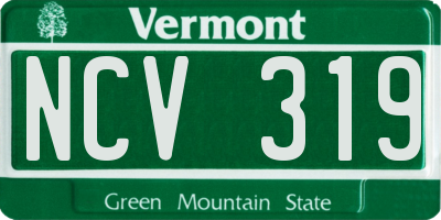 VT license plate NCV319