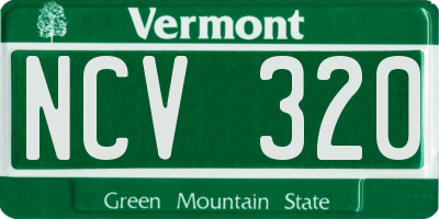 VT license plate NCV320