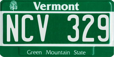 VT license plate NCV329