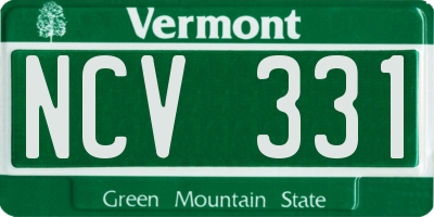 VT license plate NCV331