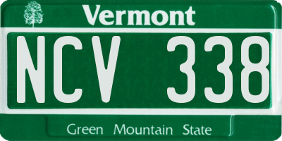 VT license plate NCV338