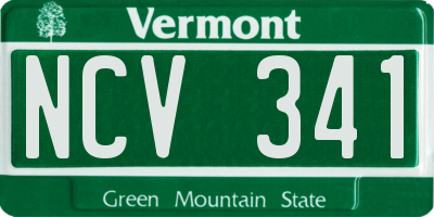 VT license plate NCV341