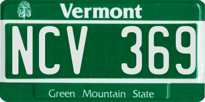 VT license plate NCV369
