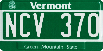 VT license plate NCV370