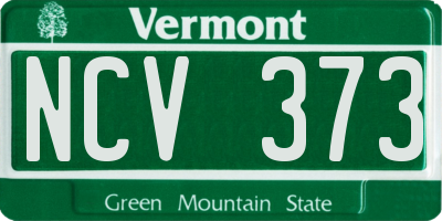 VT license plate NCV373