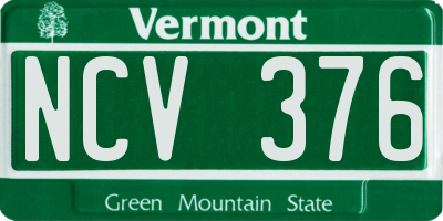 VT license plate NCV376