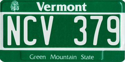 VT license plate NCV379