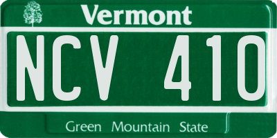 VT license plate NCV410