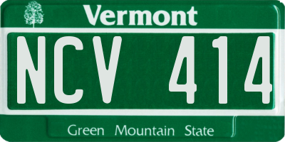 VT license plate NCV414